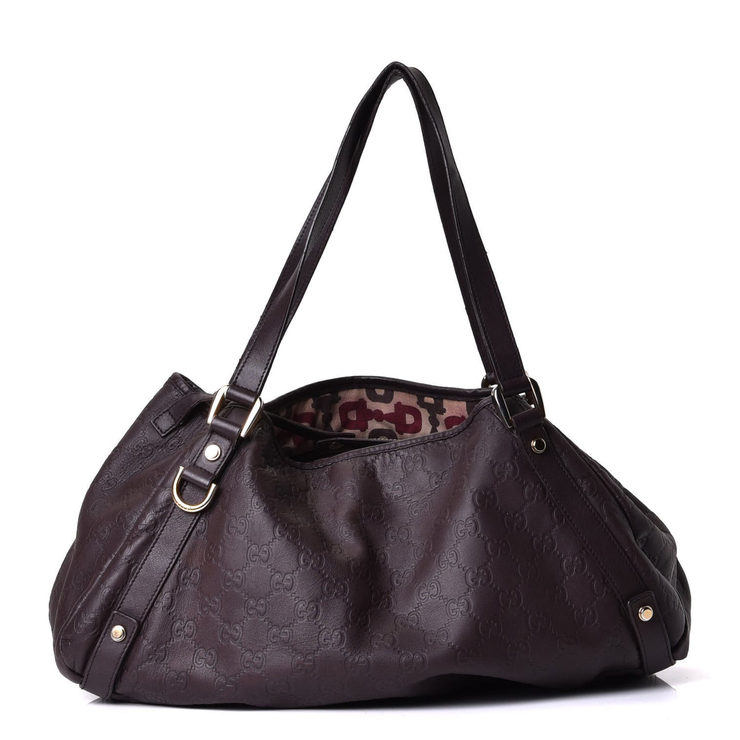Guccissima Medium Abbey Shoulder Bag Chocolate