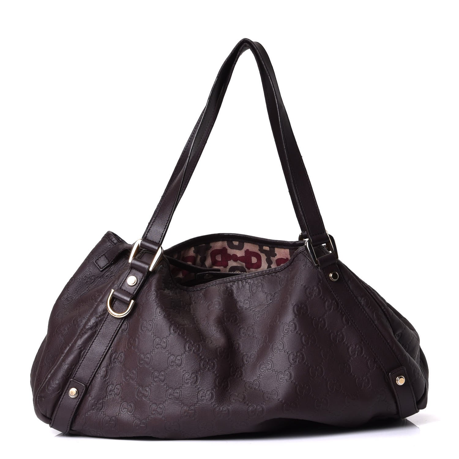 Gucci Guccissima Medium Abbey Shoulder Bag Chocolate 1 of 6