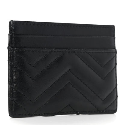 Gucci Calfskin Matelasse GG Marmont Card Holder Black 3 of 6