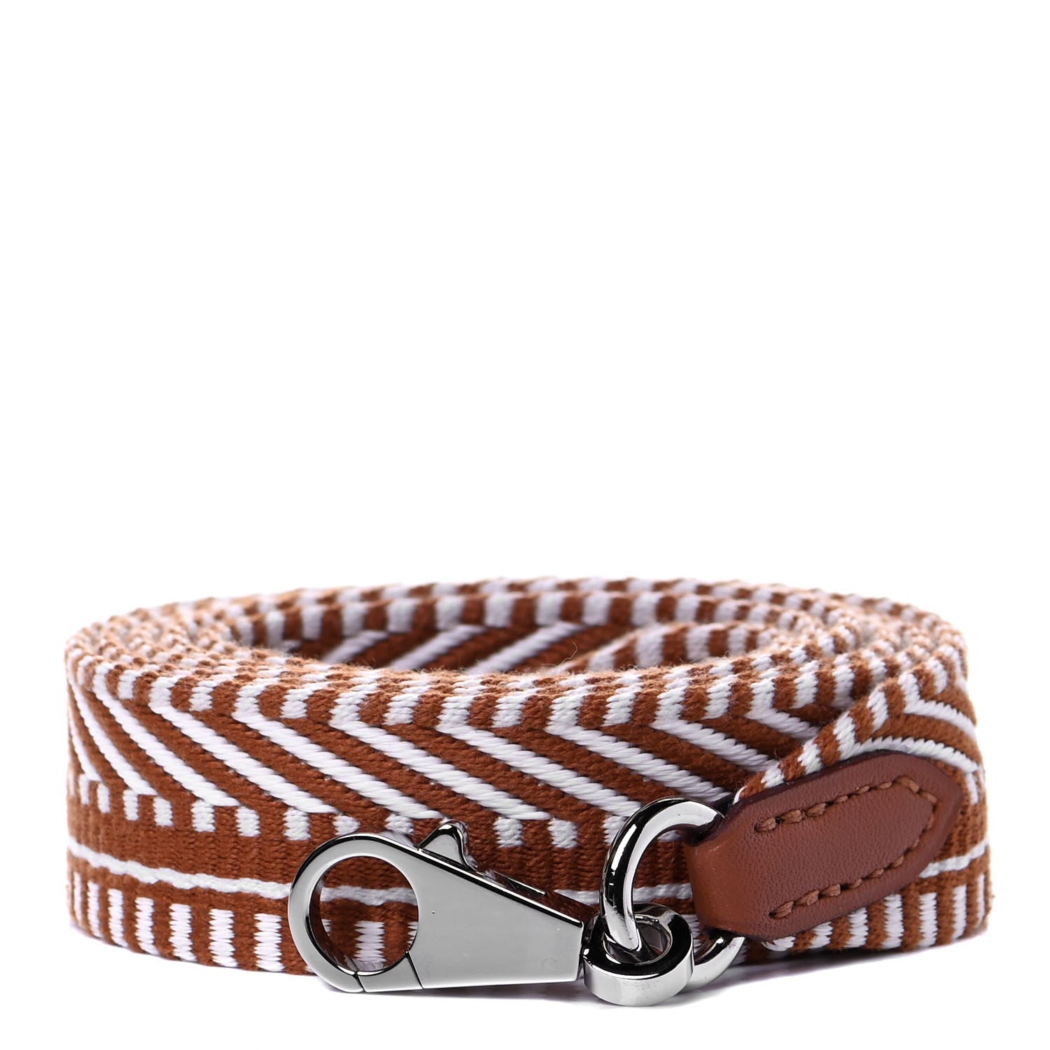 Hermes Toile Swift 25mm Sangle Cavale Shoulder Strap Ecru Beige Gold 1 of 6