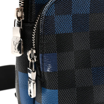 Louis Vuitton Damier Graphite Pixel Avenue Sling Backpack Blue 10 of 10