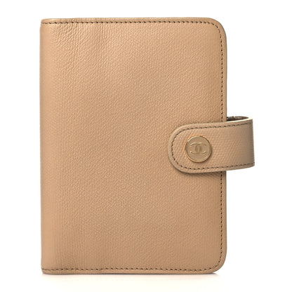 Chanel Grained Calfskin CC Button Pocket Agenda Cover Beige 1 of 10
