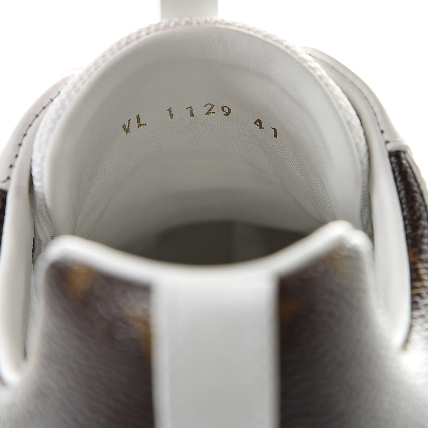 Calfskin Monogram Run Away Sneakers 41 White