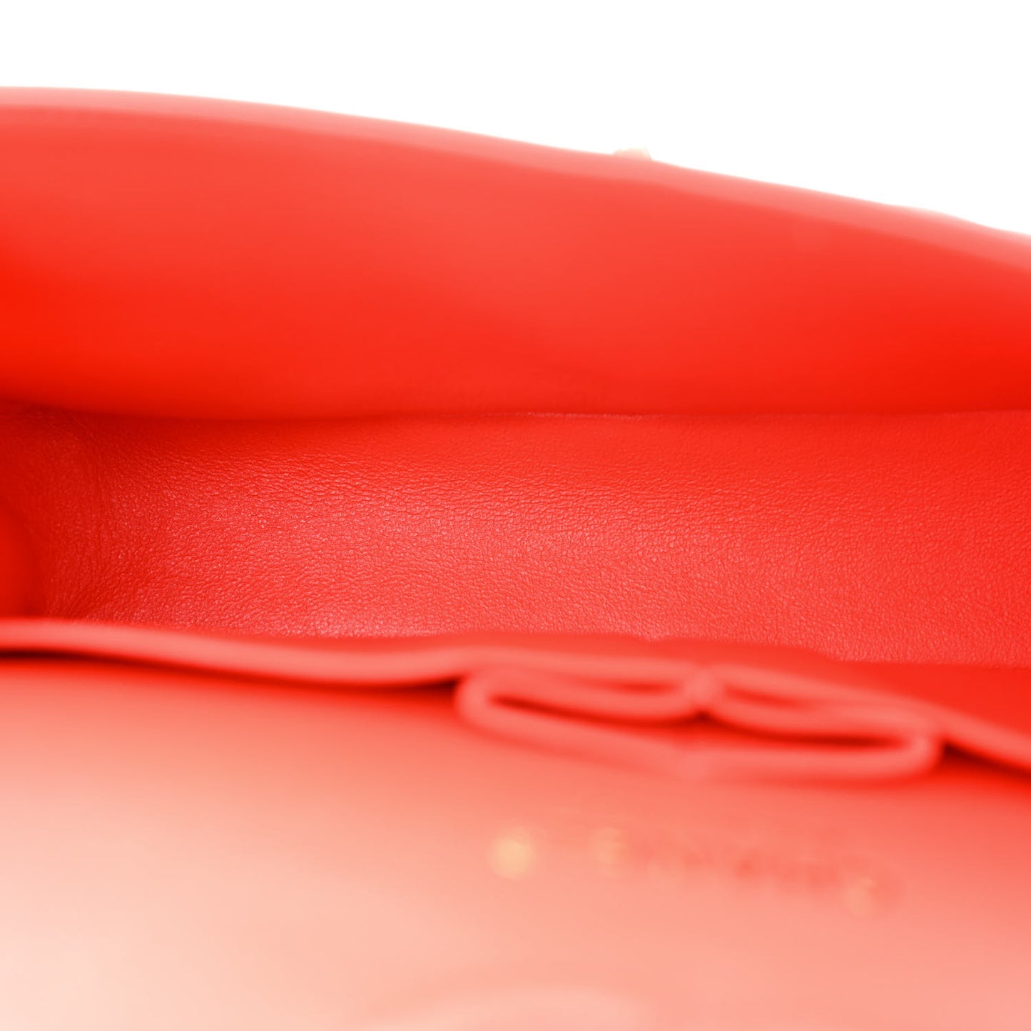 Lambskin Quilted Small Double Flap Red