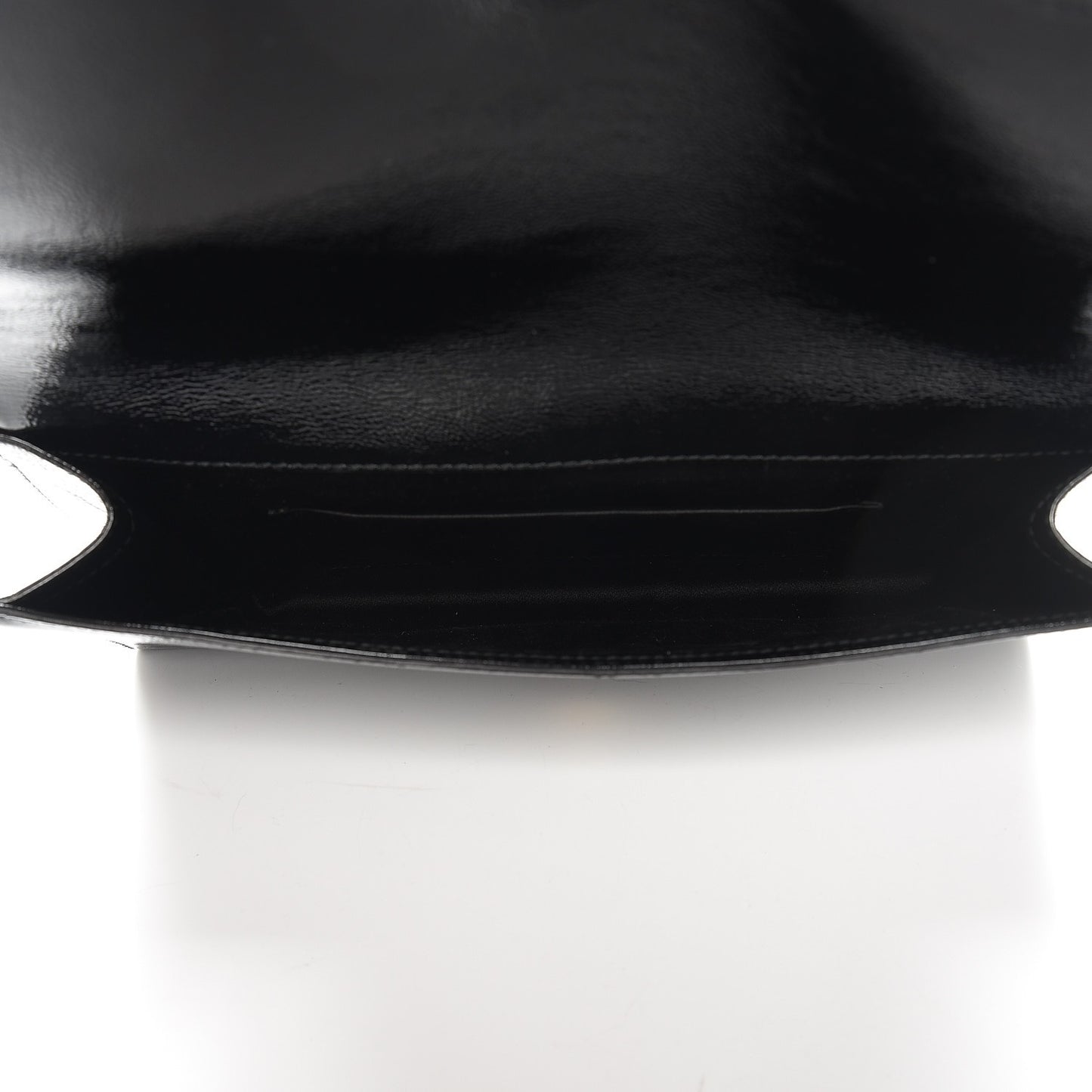 Textured Patent Monogram Large Belle De Jour Clutch Black