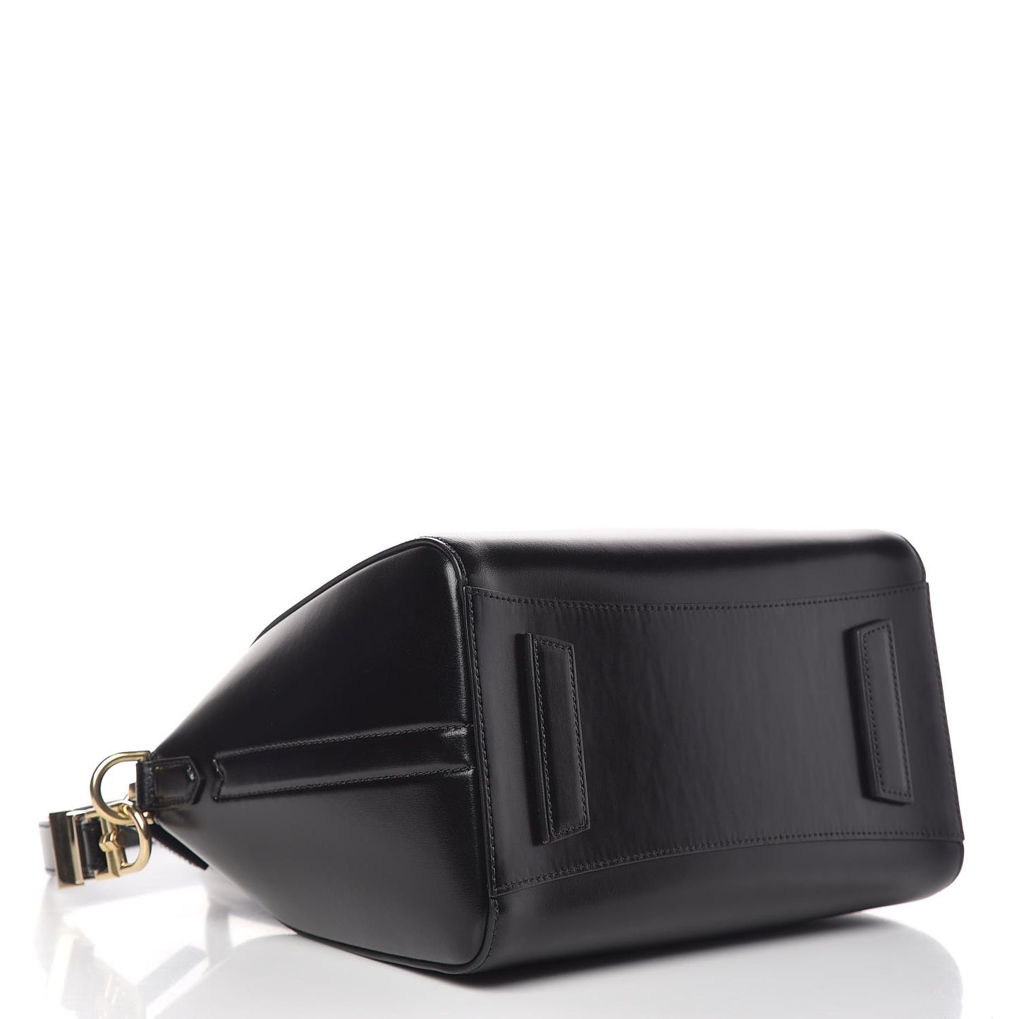 Shiny Lord Calfskin Small Antigona Black