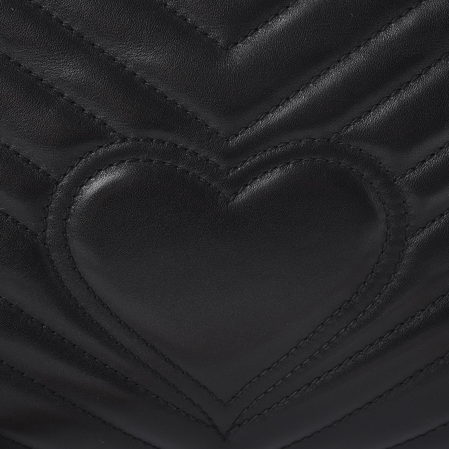 Gucci Calfskin Matelasse Small GG Marmont Shoulder Bag Black 11 of 13