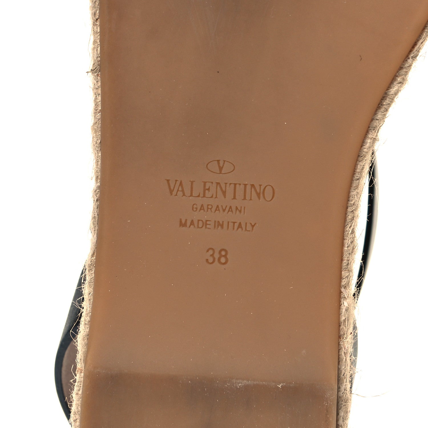 Valentino Garavani Suede Studded Peep Toe Ankle Wrap Flatform Espadrilles 38 Black 6 of 8