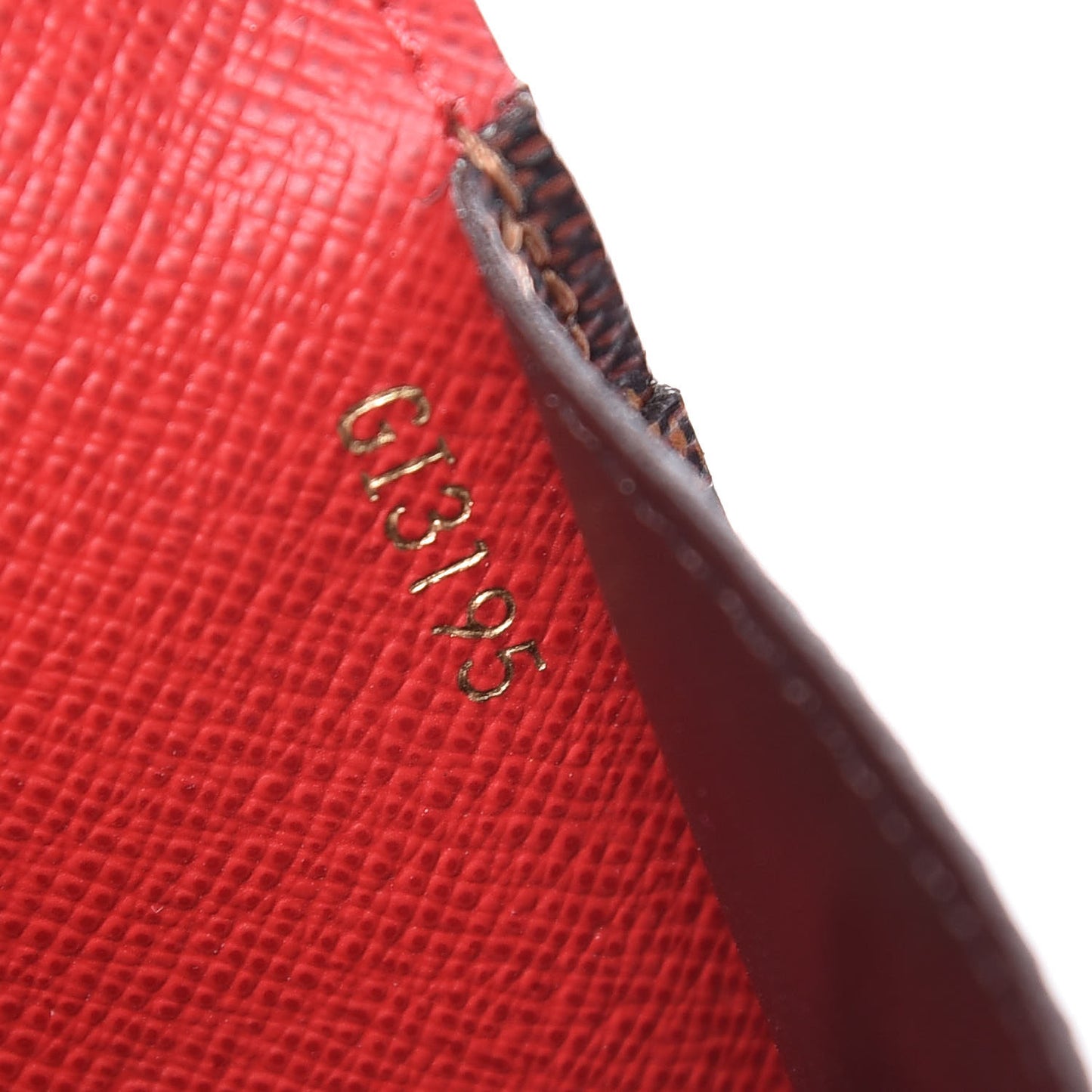 Damier Ebene Josephine Wallet Red