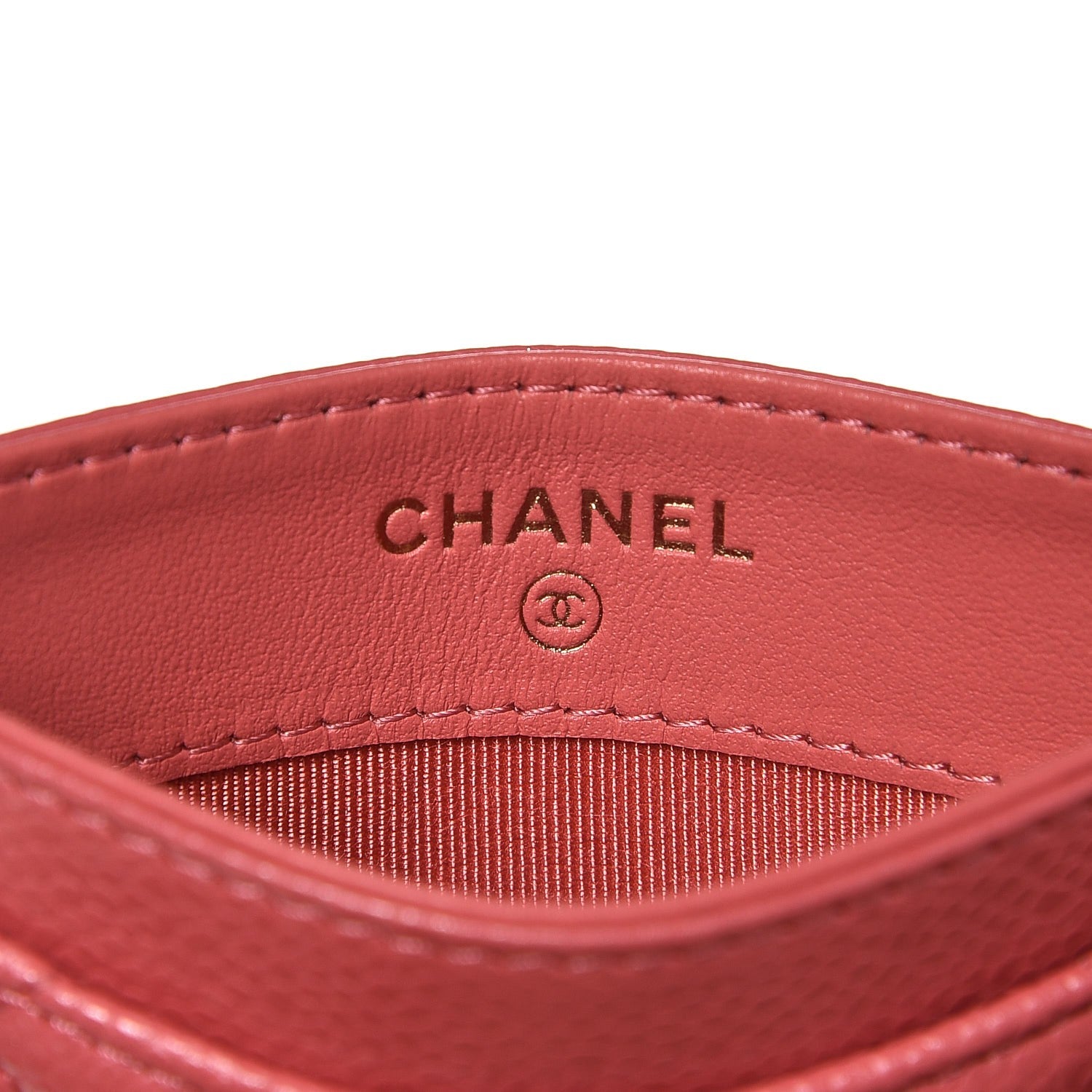 Chanel Caviar Quilted Card Holder Pink 6 of 9