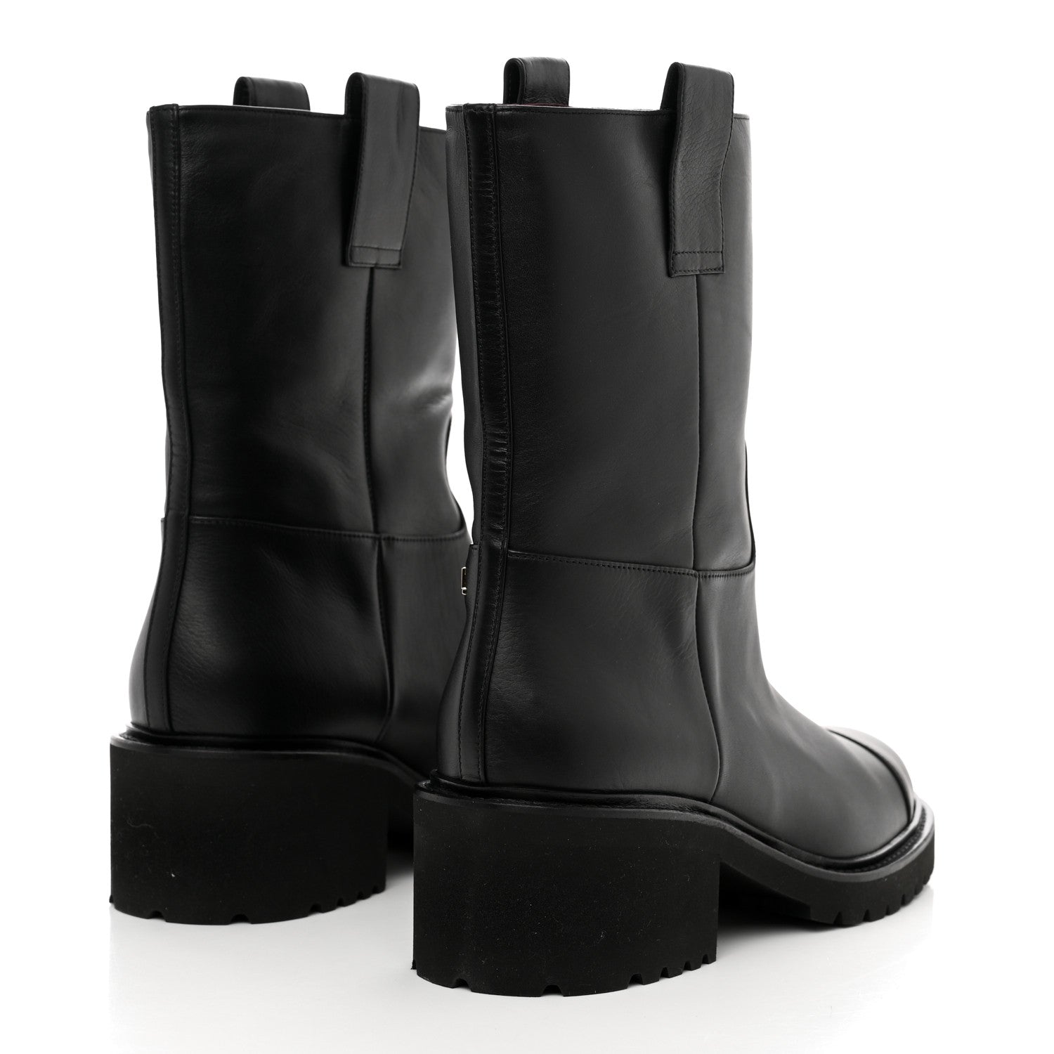 Chanel Calfskin CC Ankle Boots 39.5 Black 4 of 10