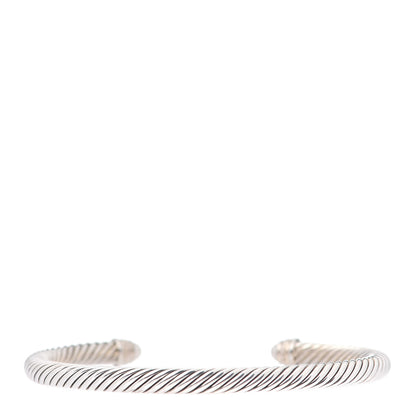 David Yurman Sterling Silver Diamond Pearl 5mm Cable Classics Bracelet 3 of 4