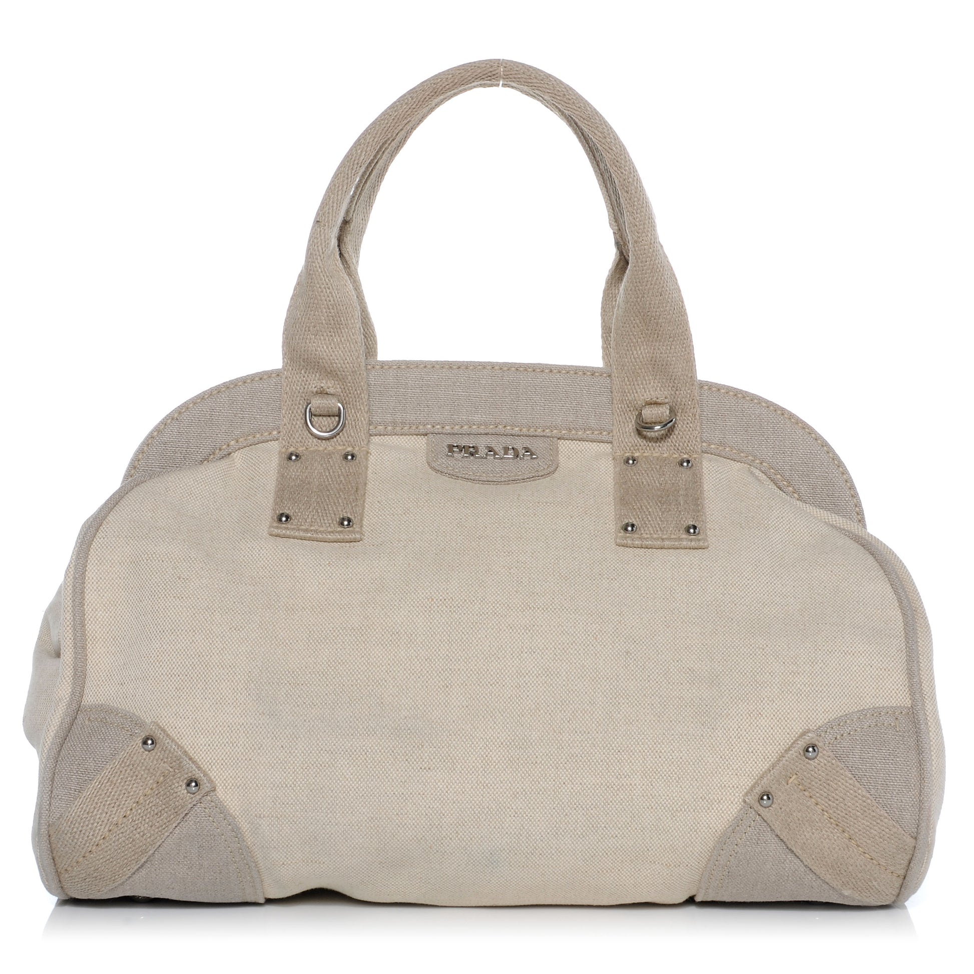 Prada Canvas Frame Bag Naturale 1 of 10