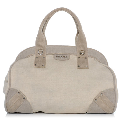 Prada Canvas Frame Bag Naturale 1 of 10