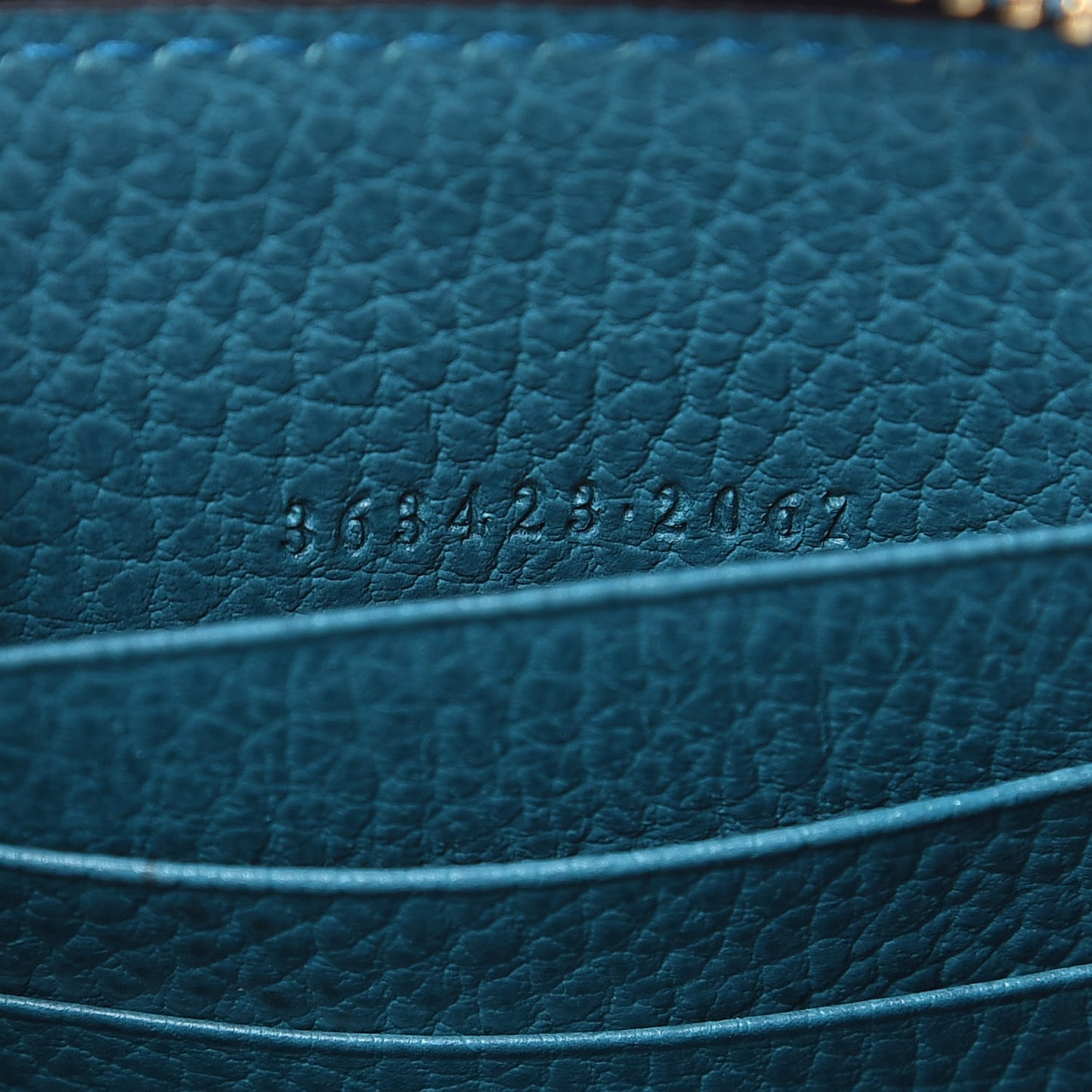 Monogram Dollar Calfskin Zip Around Wallet Beige Ebony Deep Cobalt