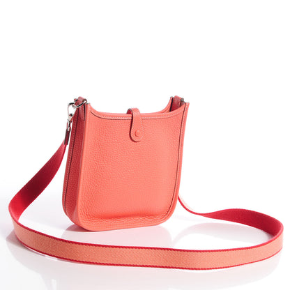 Hermes Taurillon Clemence Evelyne TPM Crevette 3 of 8