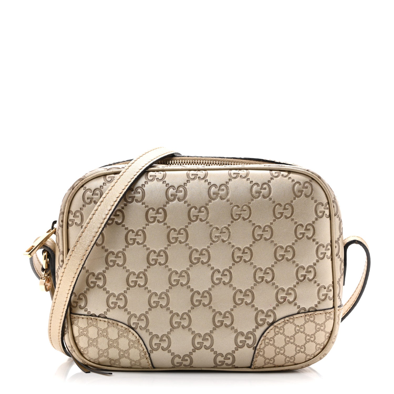 Gucci Guccissima Mini Bree Messenger Bag Gold 1 of 17