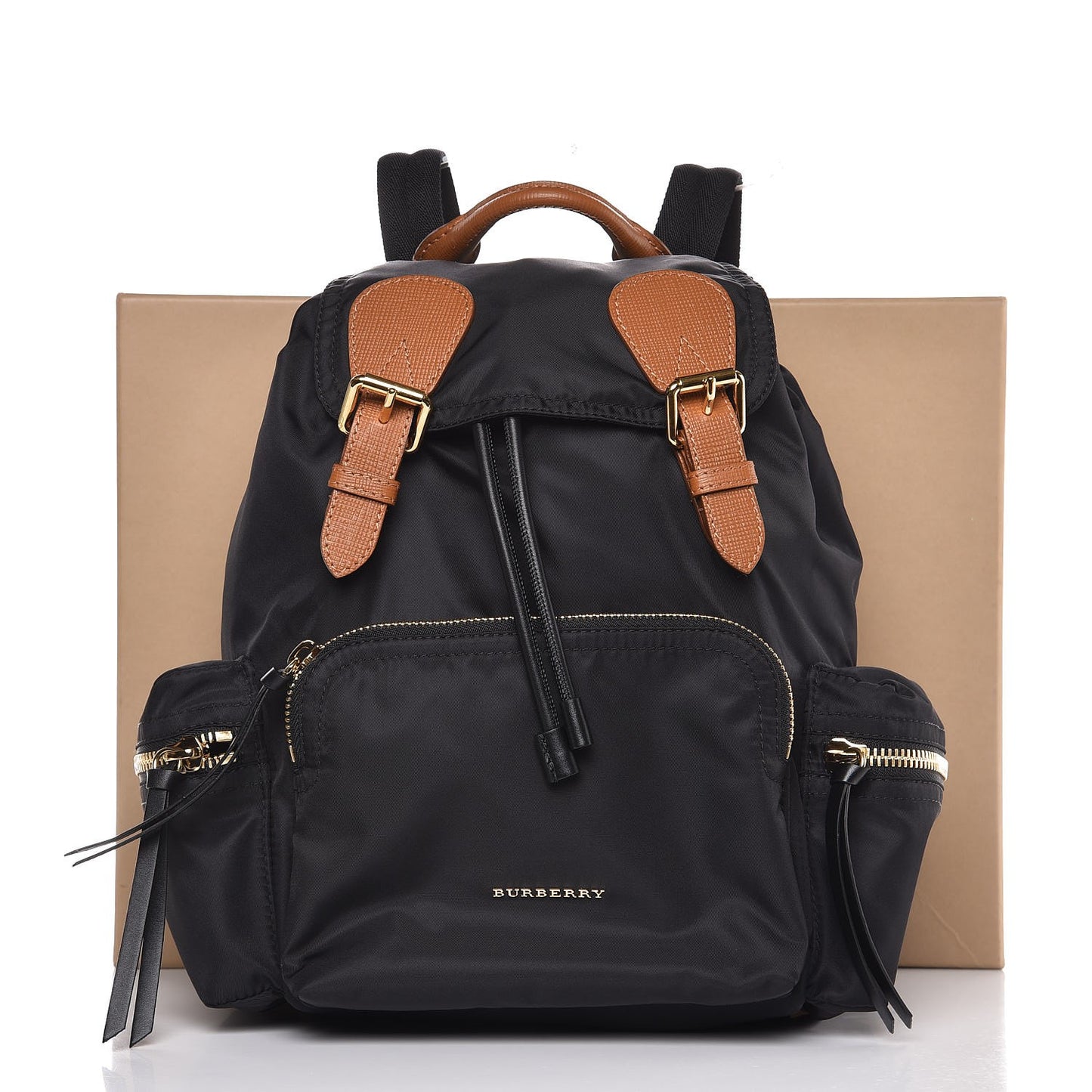 Nylon Medium Rucksack Backpack Black