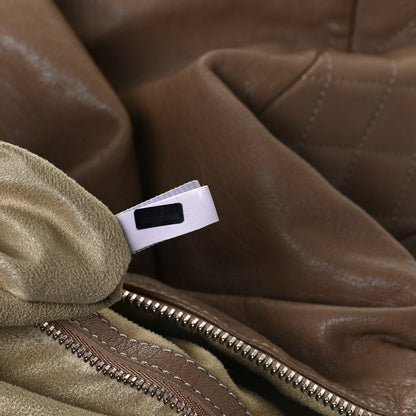 Jimmy Choo Lambskin Biker Hobo Beige 6 of 24