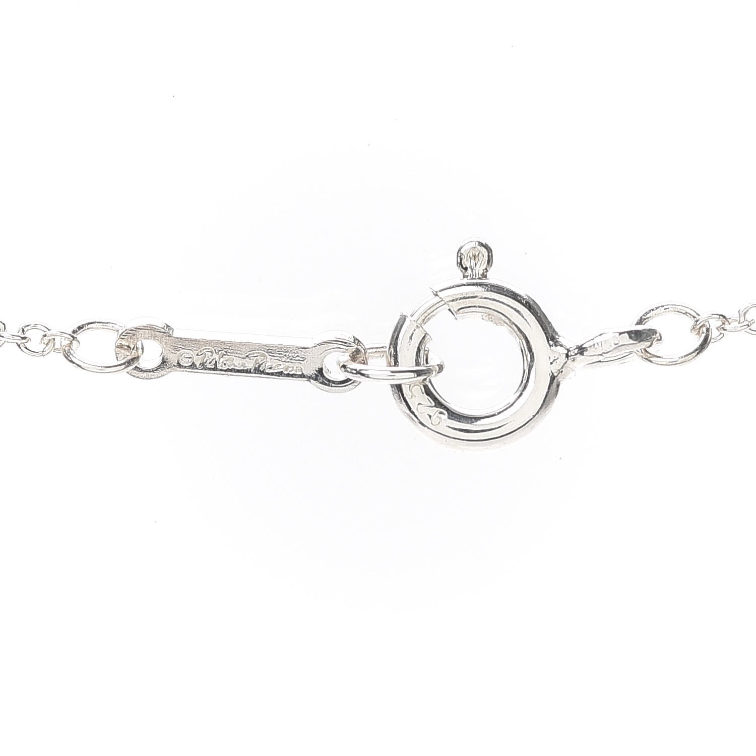 Tiffany Sterling Silver Paloma Picasso Olive Leaf Heart Pendant Necklace 4 of 6