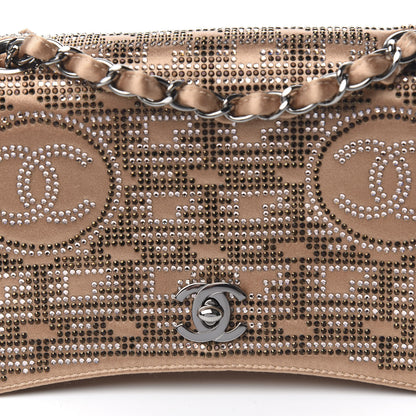 Chanel Satin Swarovski Crystal Flap Beige 9 of 9