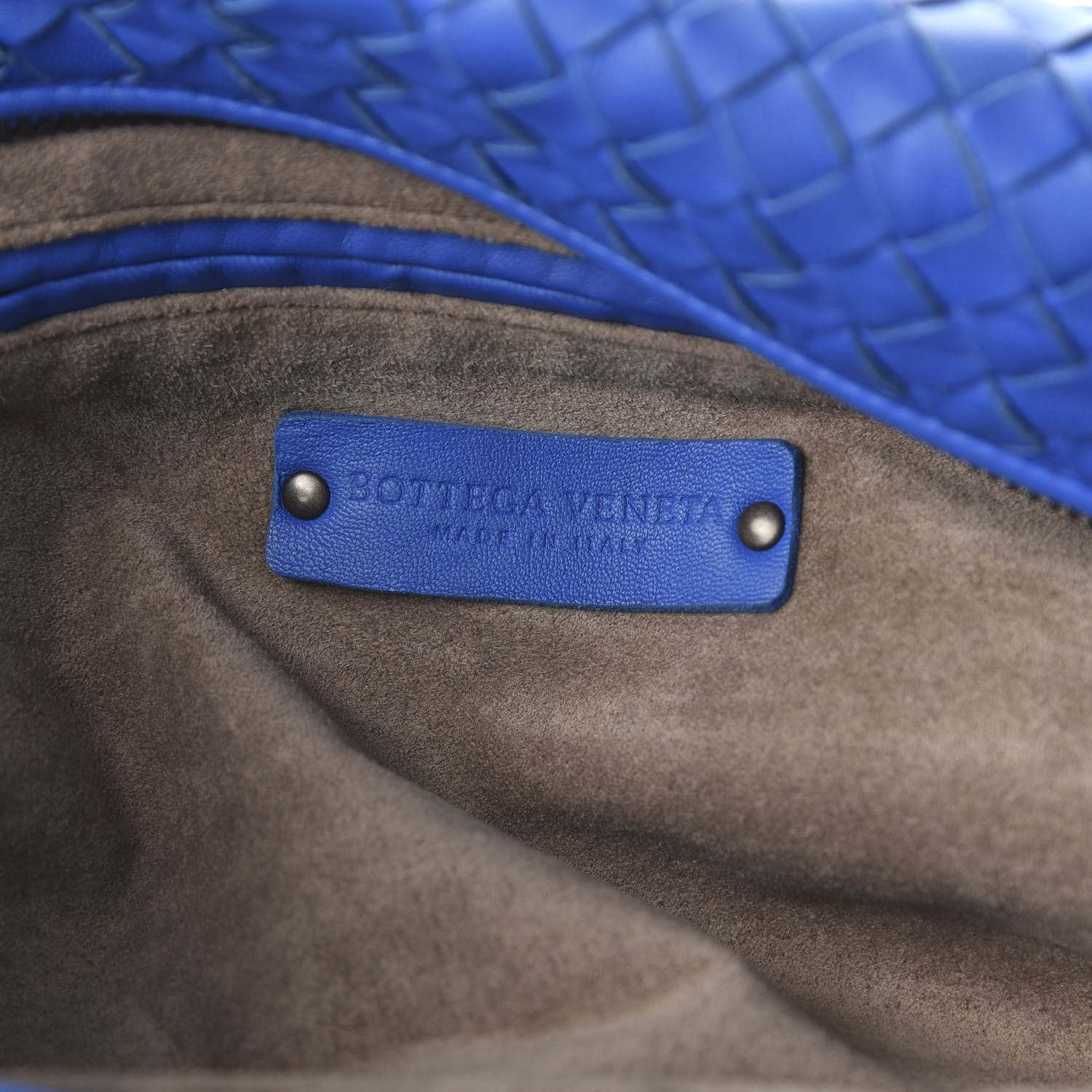 Bottega Veneta Nappa Intrecciato Small Shoulder Bag Blue 8 of 9