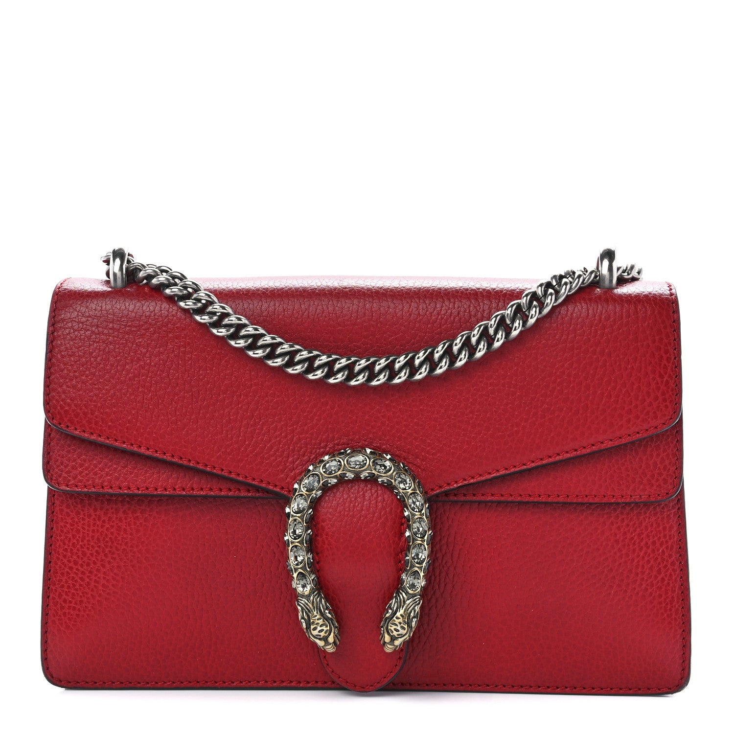 Gucci Dollar Calfskin Swarovski Crystal Small Dionysus Shoulder Bag Hibiscus Red 1 of 13