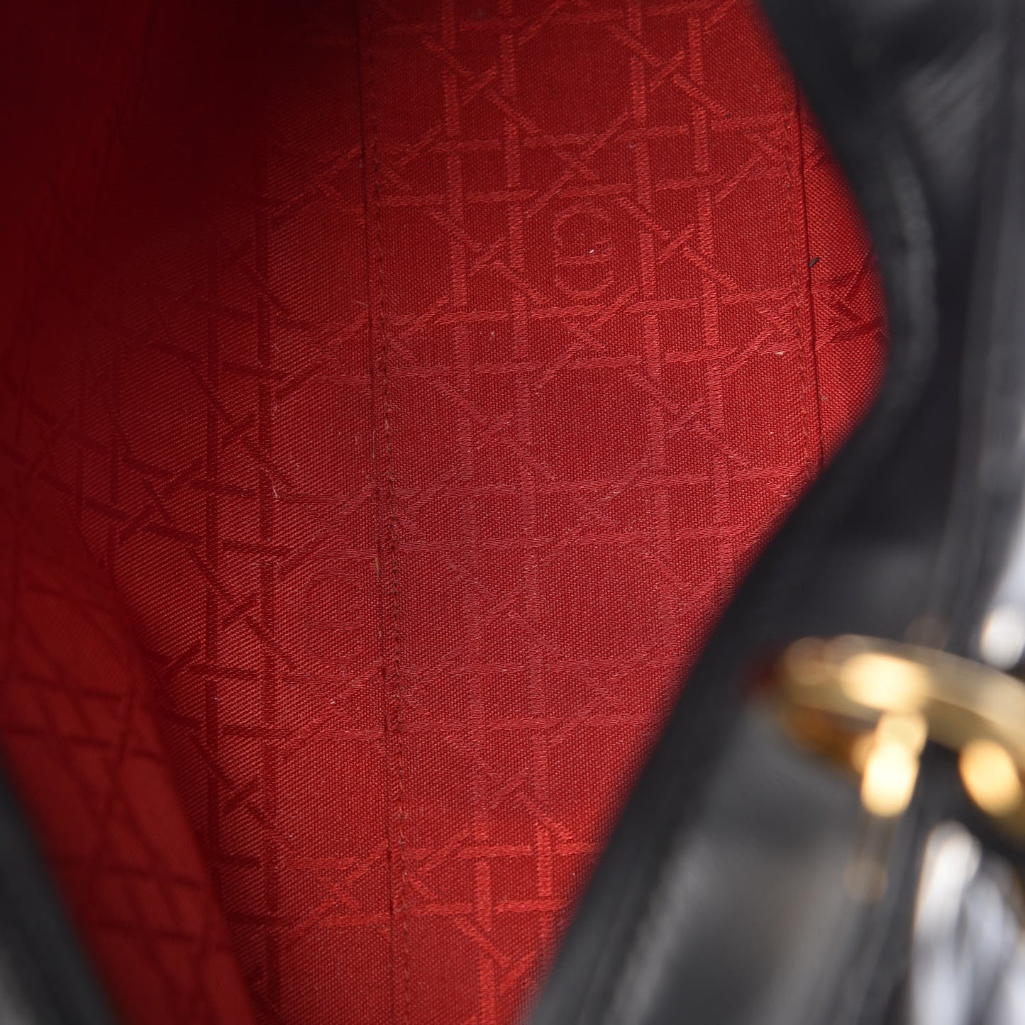 Lambskin Cannage Large Lady Dior Black