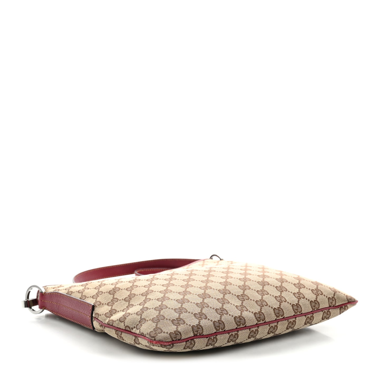 GG Supreme Monogram Medium Flat Messenger Bag Red
