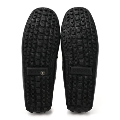 Gucci Calfskin Mens Horsebit Alcapulco Moccasins 8 Black 5 of 10