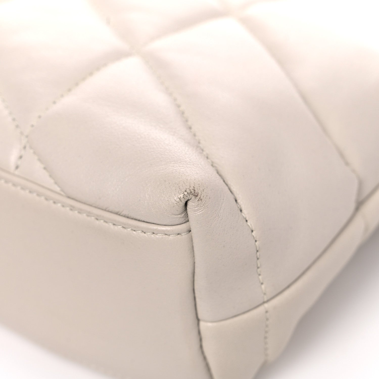 Saint Laurent Lambskin Quilted Toy Loulou Puffer Monogram Chain Satchel Crema Soft 12 of 18