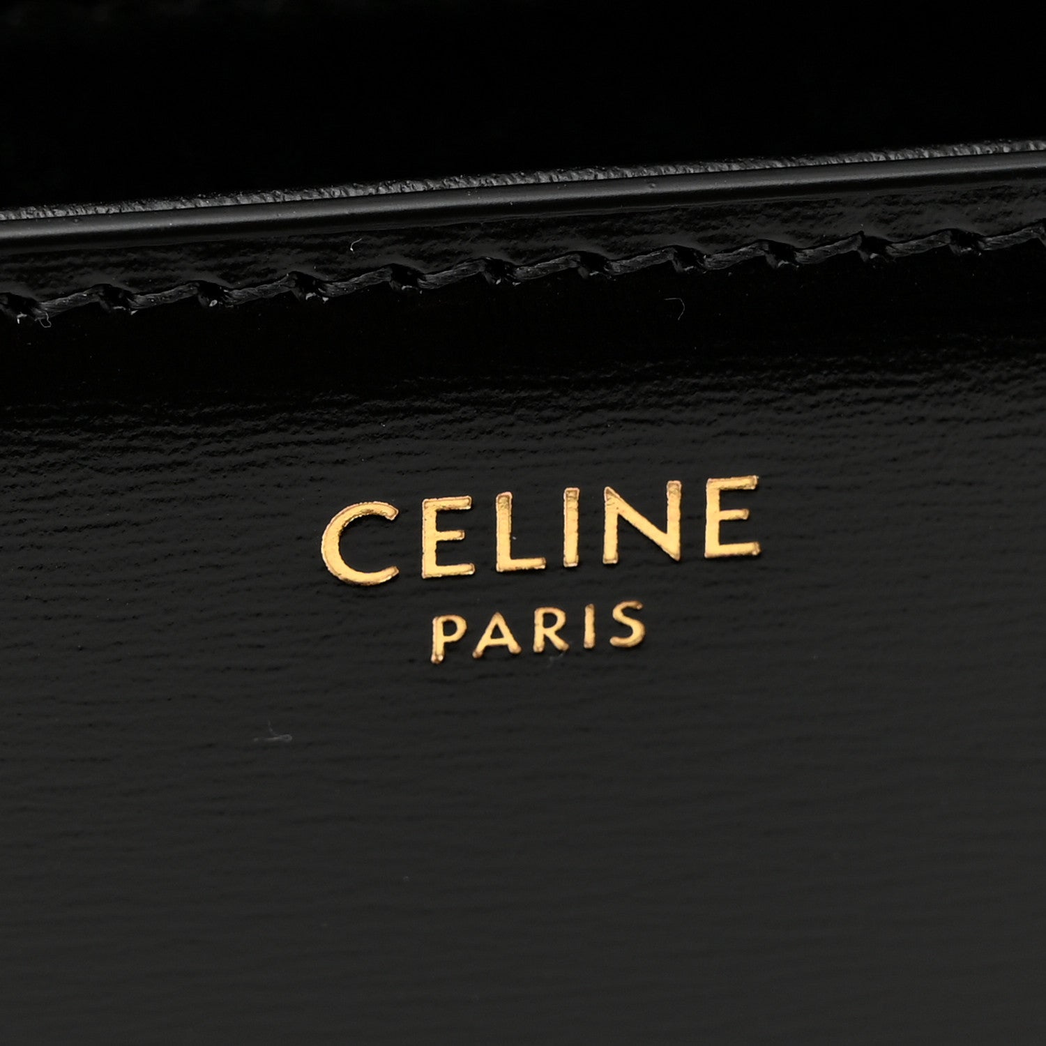 Celine Shiny Calfskin Medium Triomphe Black 6 of 12
