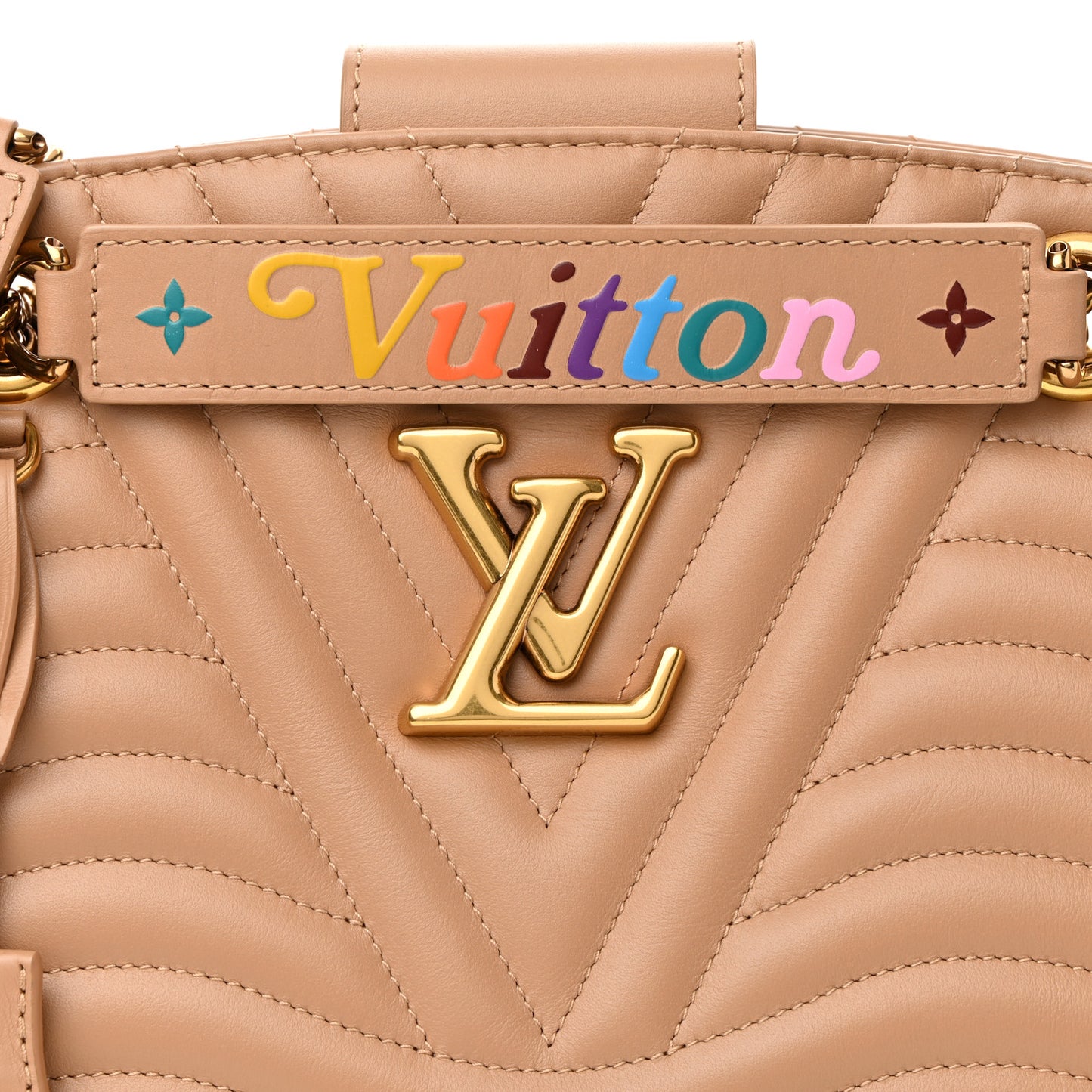 Calfskin New Wave Chain Tote Noisette