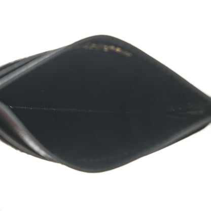 Saint Laurent Grain De Poudre Matelasse Chevron Monogram Credit Card Case Black 5 of 7