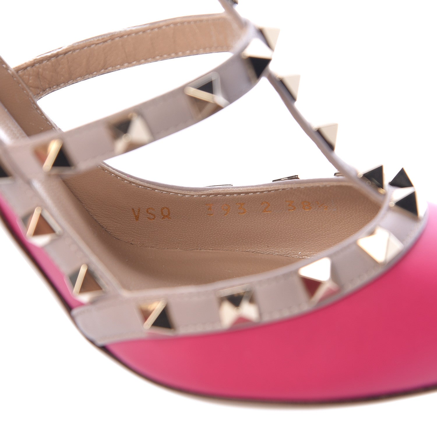 Valentino Garavani Calfskin Nappa Rockstud Ankle Strap 100mm Pumps 38.5 Disco Pink Poudre 8 of 9