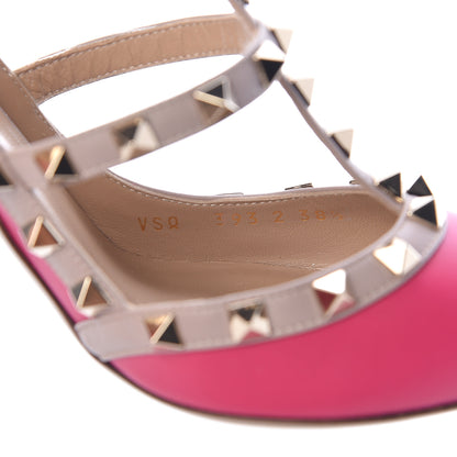 Valentino Garavani Calfskin Nappa Rockstud Ankle Strap 100mm Pumps 38.5 Disco Pink Poudre 8 of 9