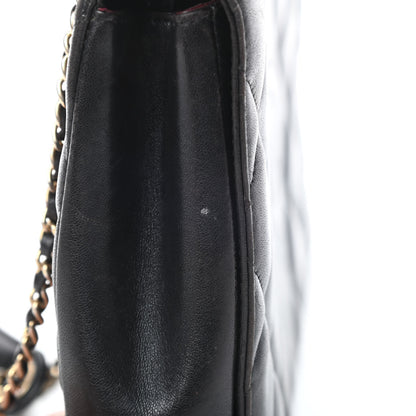Chanel Lambskin Quilted Medium Diamond CC Flap Black 18 of 19
