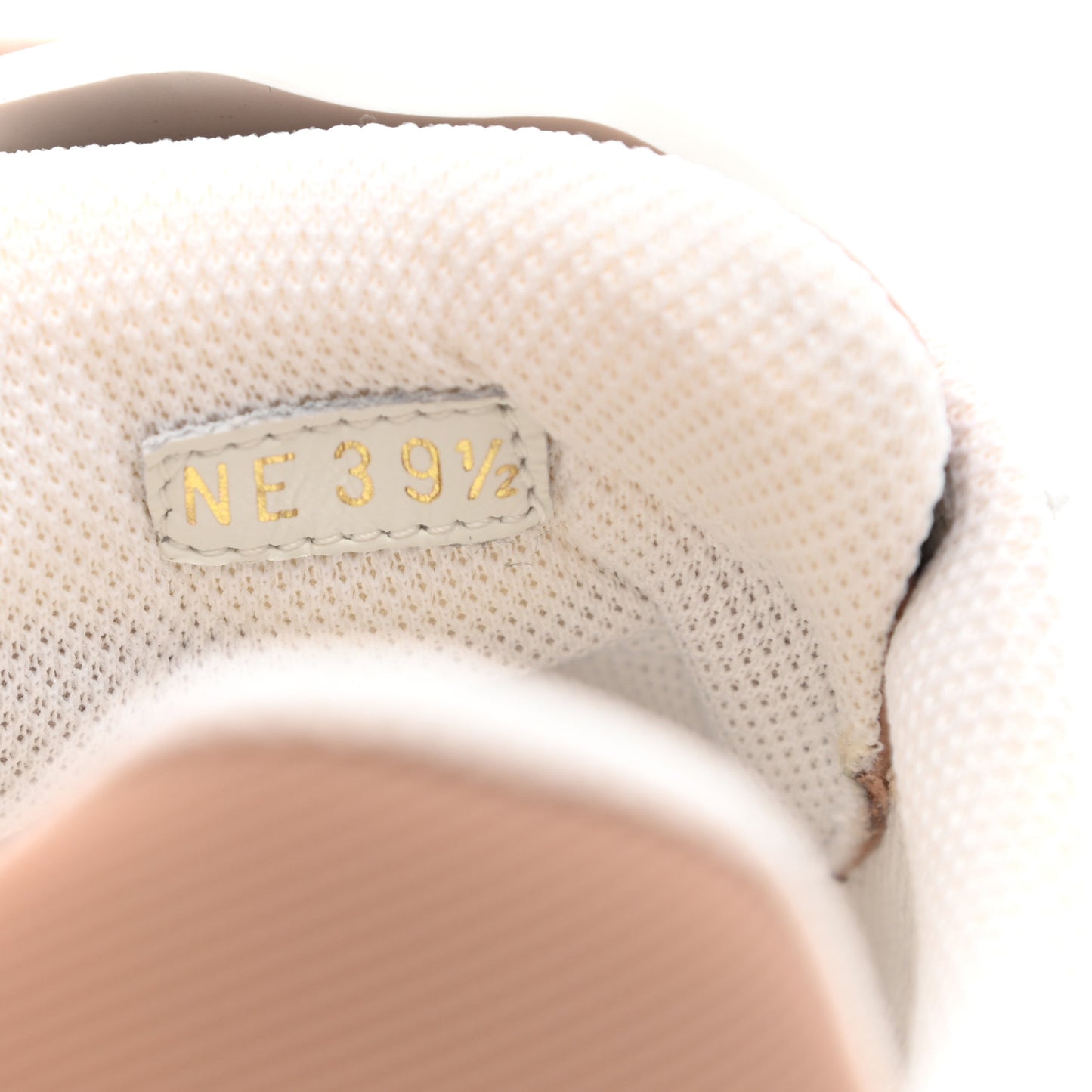 Calfskin Bi-Color Dior-ID Platform Sneakers 39.5 White Nude