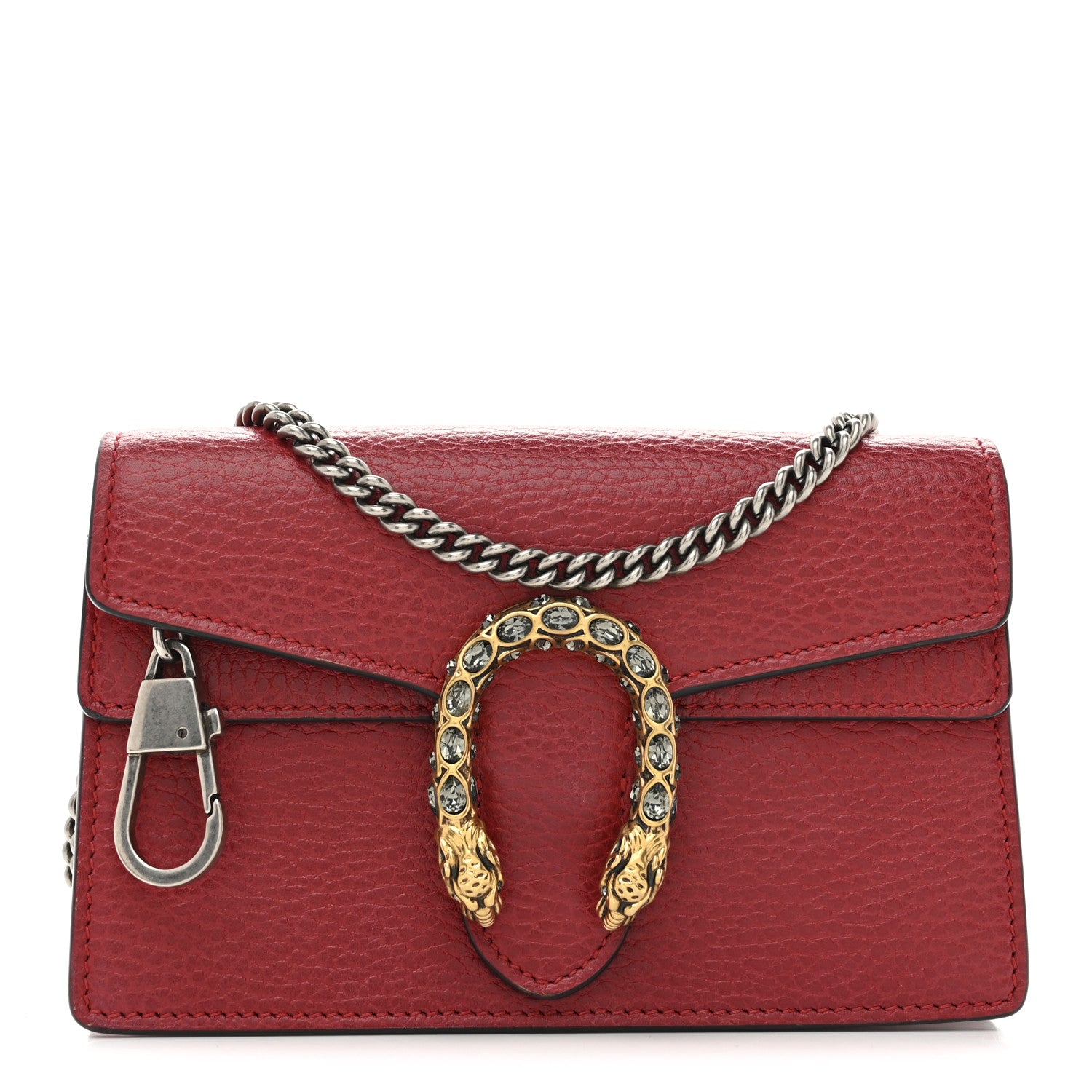 Gucci Calfskin Super Mini Dionysus Shoulder Bag Hibiscus Red 1 of 9
