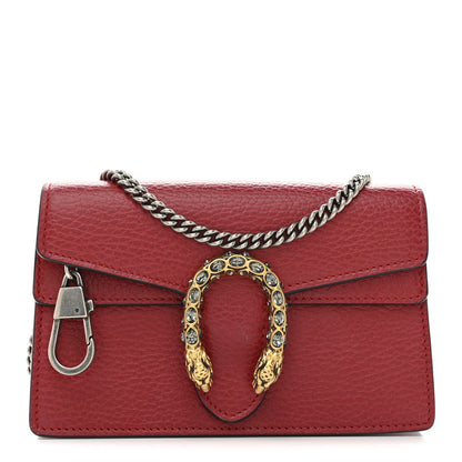 Gucci Calfskin Super Mini Dionysus Shoulder Bag Hibiscus Red 1 of 9