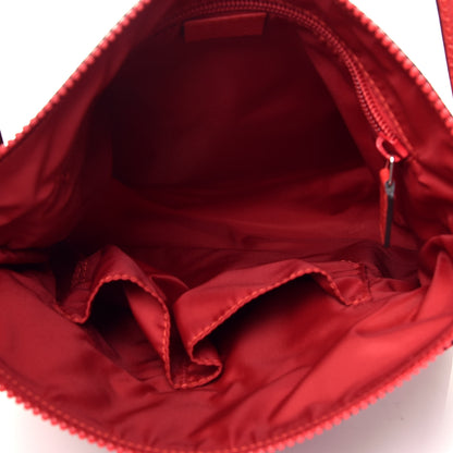 Gucci Nylon Monogram Dollar Calfskin Flat Messenger Bag Vibrant Red 5 of 9