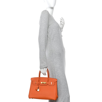 Hermes Togo Birkin 30 Orange 2 of 10