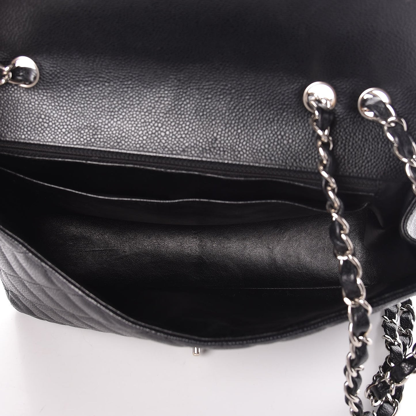 Caviar Quilted Jumbo Single Flap Black