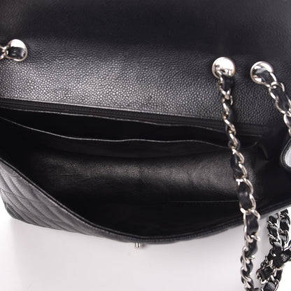 Chanel Caviar Quilted Jumbo Single Flap Black 7 of 13