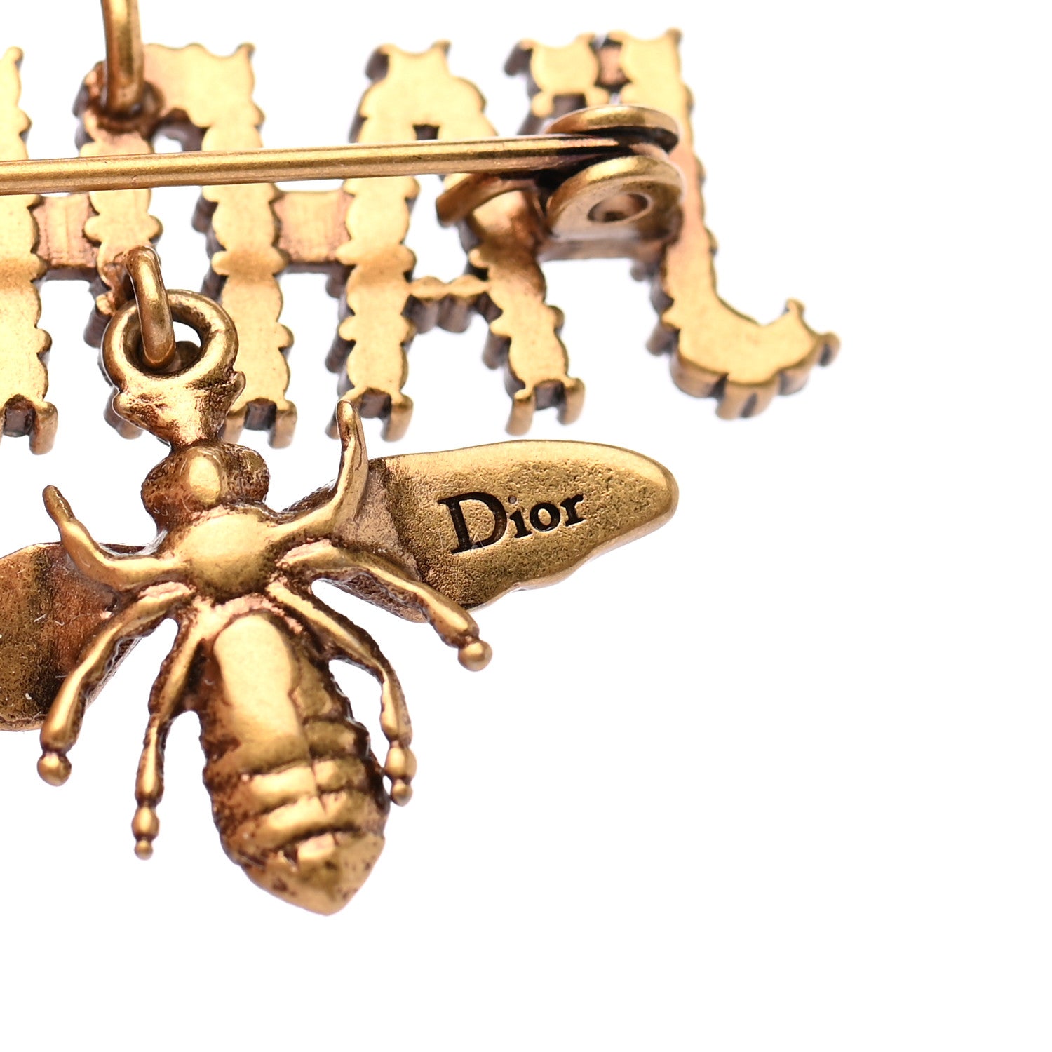Christian Dior Crystal Bee J'Adior Brooch Gold 4 of 4