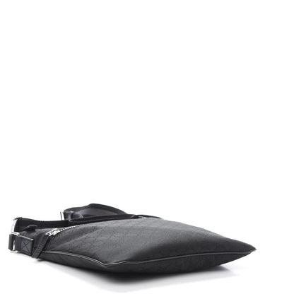 Gucci Nylon Monogram Medium Flat Messenger Bag Black 4 of 12