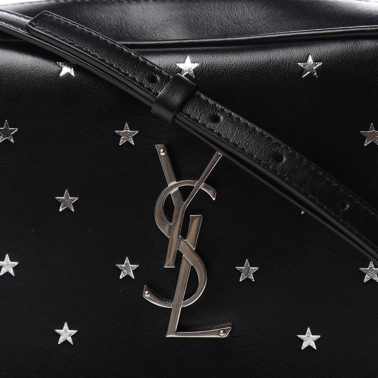 Saint Laurent Calfskin Monogram Star Lou Camera Bag Black 11 of 12