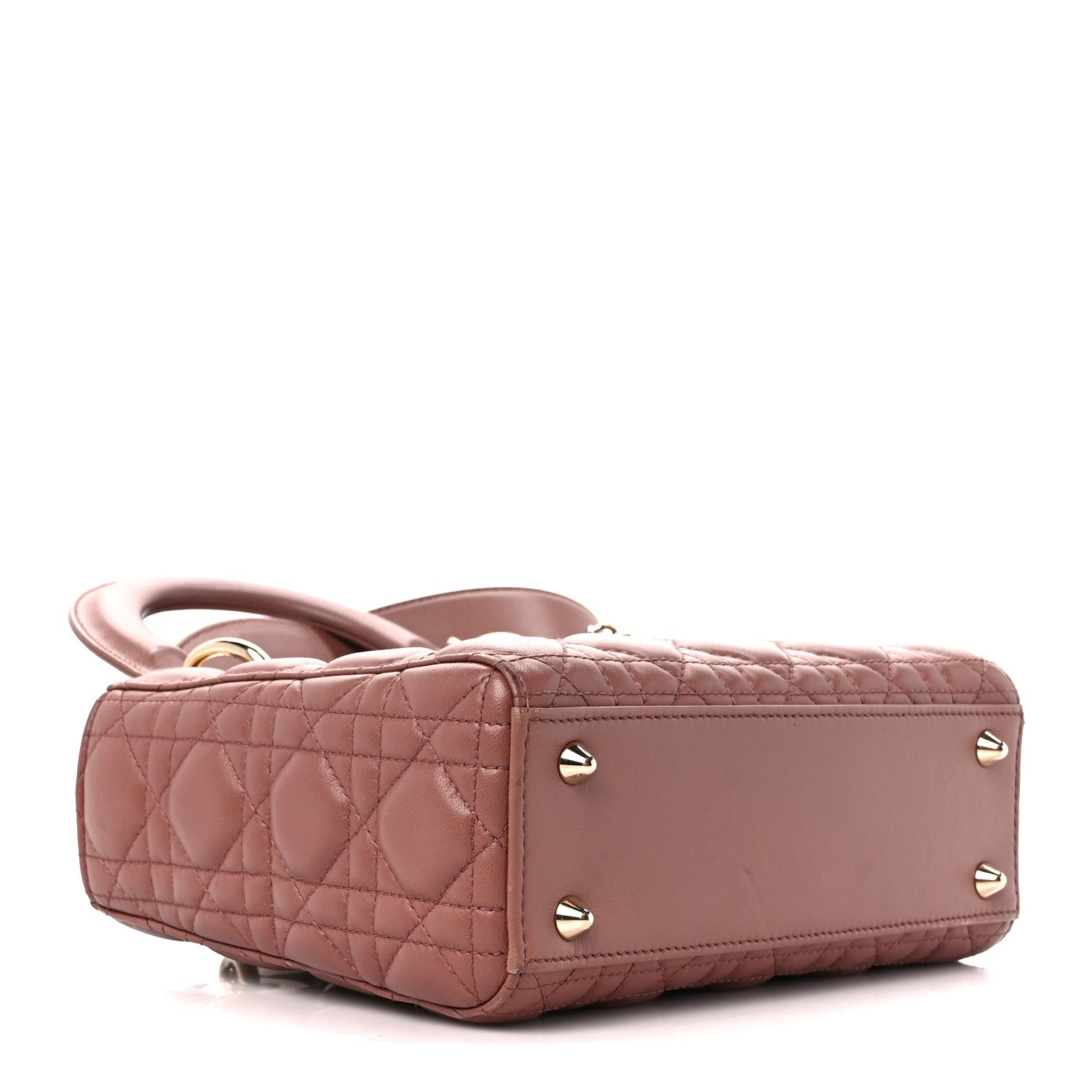 Christian Dior Lambskin Cannage Small Lucky Badges My Lady Dior Petale Brique 4 of 14