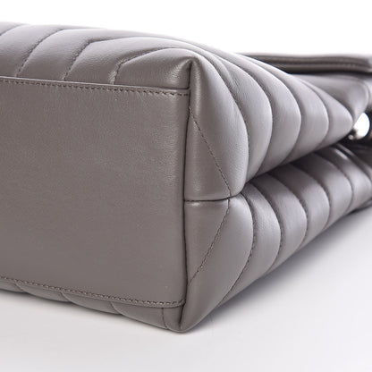 Saint Laurent Calfskin Y Quilted Monogram Medium Loulou Chain Satchel Earth 10 of 10