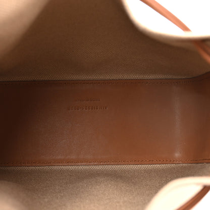 Saint Laurent Canvas Calfskin Small Bucket Bag Desert Dust Brick 9 of 21